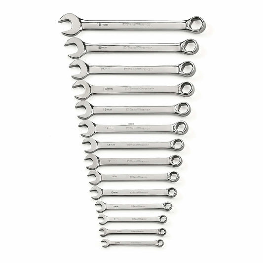 6-Point Wrench Set, Combination, 14 Pieces, Metric