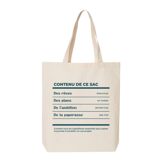 Tote bag printed with "Projects"