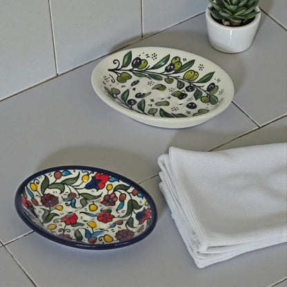 Ceramic Soap Holder with Drainage  (11 cm× 14.3 cm× 3 cm)