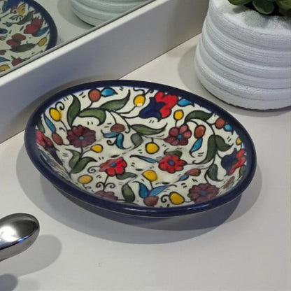 Ceramic Soap Holder with Drainage  (11 cm× 14.3 cm× 3 cm)