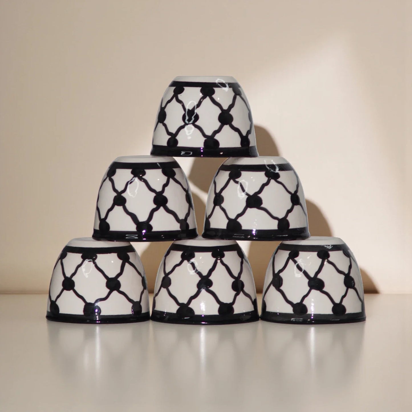Palestinian sada Coffee Cups (Set of 6) 6x6x5 cm