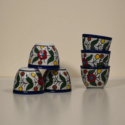 Palestinian sada Coffee Cups (Set of 6) 6x6x5 cm
