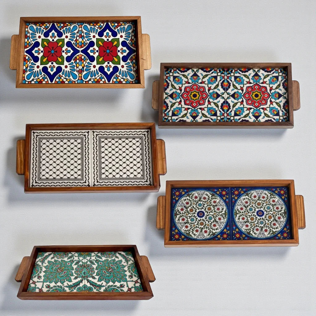 Palestinian rectangular Food Tray 15x30x3 cm