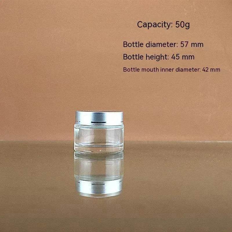 Transparent Face Cream Bottle Glass Cosmetics