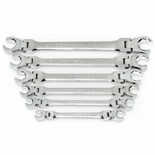 Wrench Set, Flare Nut/Flex Head, 6 Pieces, Metric