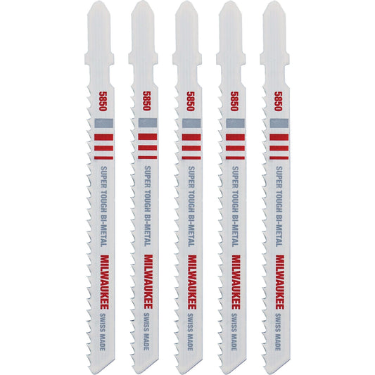 Jigsaw Blade, Bi-Metal, T-Shank, 4" L, 8 TPI