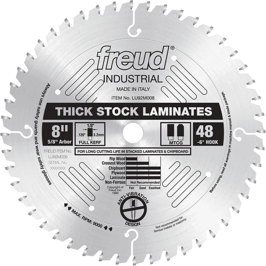 Industrial Saw Blade - Chipboard, 8", 48 Teeth, Laminate Use