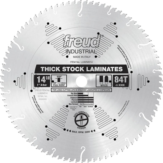 Industrial Saw Blade - Chipboard, 14", 84 Teeth, Laminate Use