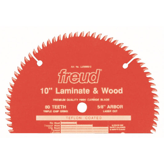 TCS Chipboard Industrial Blades, 10", 80 Teeth, Laminate Use