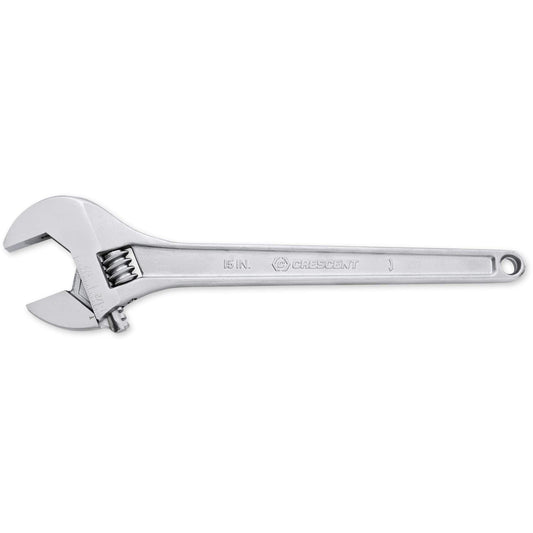 Clé à poignée conique réglable – sous blister, 38,1 cm L, largeur max. 43 mm (1-11/16"), chrome/poli