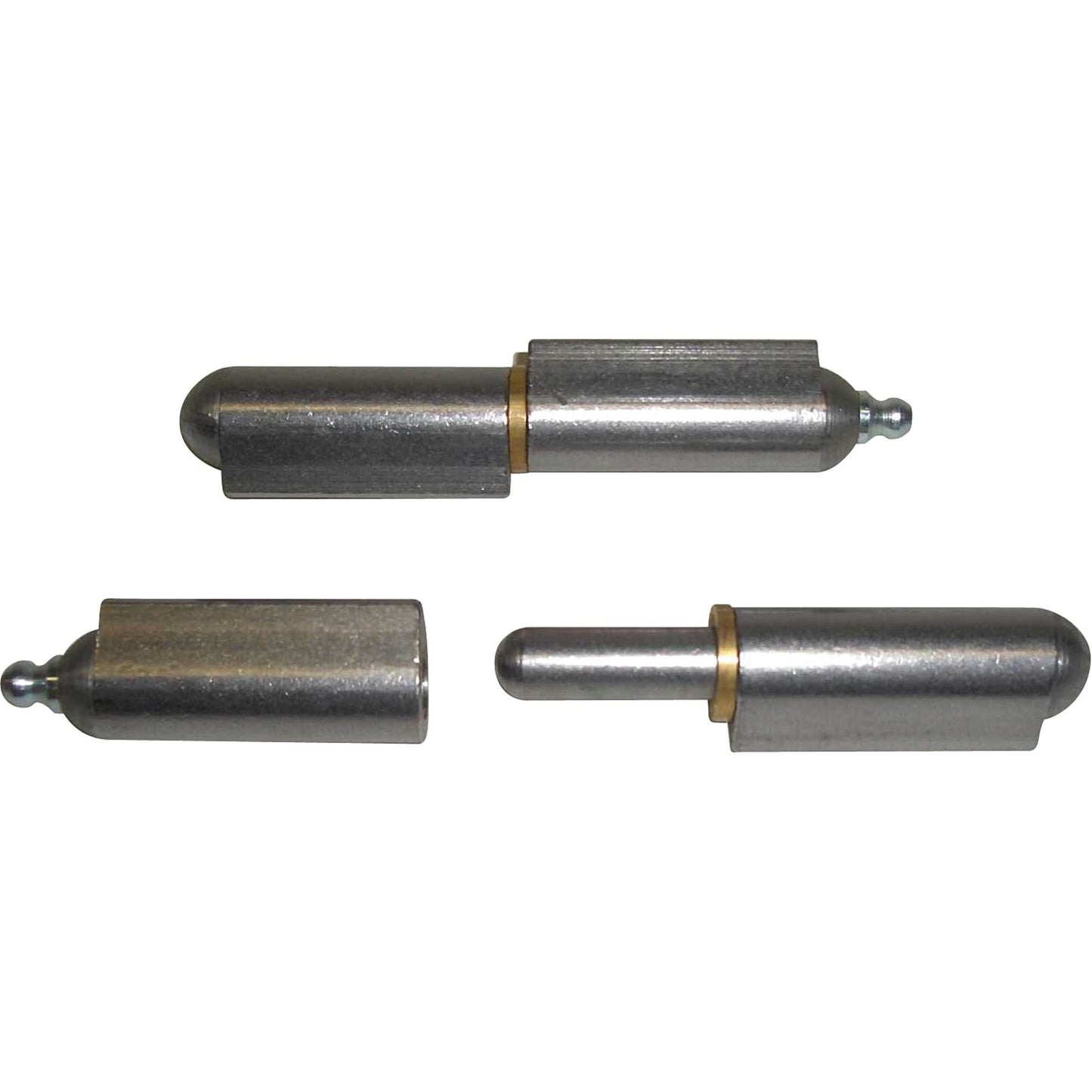 Weld-On Hinge with Washer, 3/4" Dia. x 6" L, Mild Steel w/Fixed Brass Pin