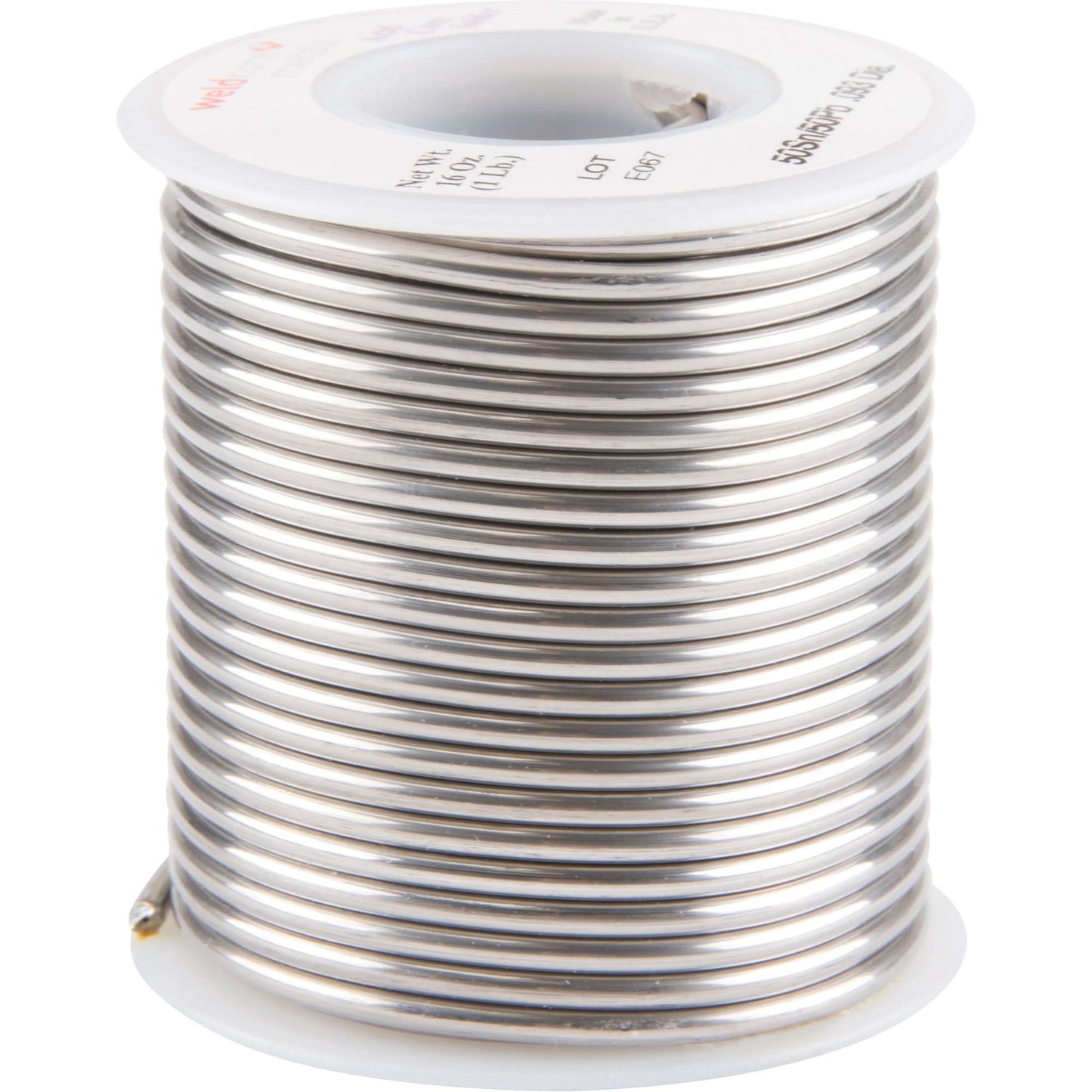 Common Solder, Lead-Based, 50% Tin 50% Lead, Acid Core, 0.09375" Dia.