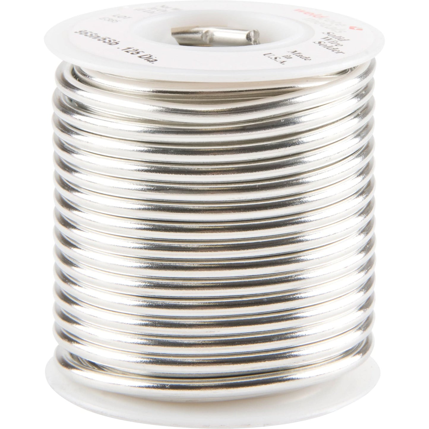 Common Solder, Lead-Free, 95% Tin 5% Antimony, Solid Core, 0.125" Dia.
