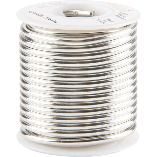 Common Solder, Lead-Free, 95% Tin 5% Antimony, Solid Core, 0.125" Dia.