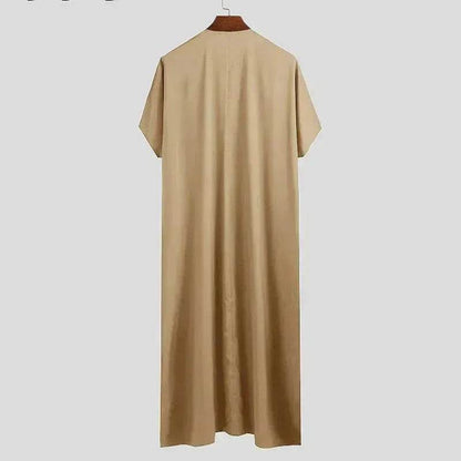 Fashionable and Elegant Tuxedo Malaysian Man Shirt Arab  Robe Moroccan Men's Jalabiya