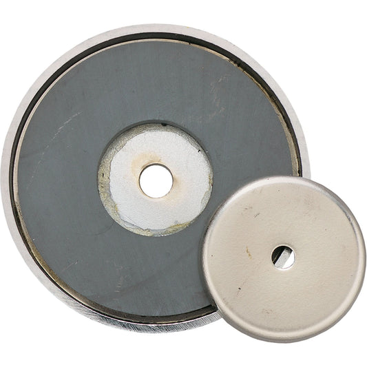 Aimant de maintien peu profond en céramique, 1-3/8 po de diamètre, force d'attraction de 12 lb