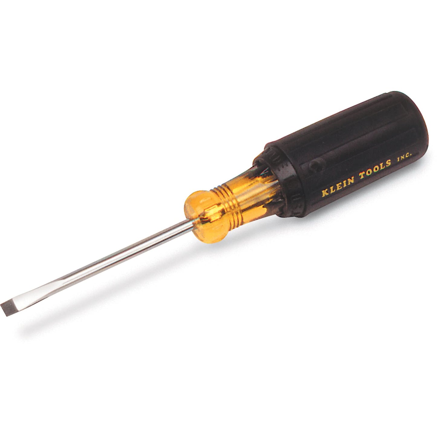 Slot Cabinet Tip Screwdriver, 3/16" Tip, Round, 7-3/4" L, Cushion Grip Handle