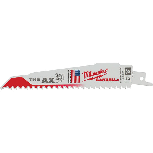 High Performance Super Sawzall® Blades, Bi-Metal, 5 TPI, 6" L x 1" W