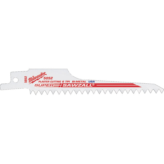 High Performance Super Sawzall® Blades, Bi-Metal, 6 TPI, 5" L x 3/4" W