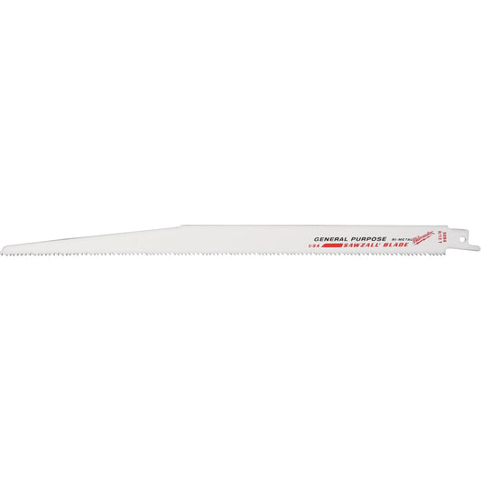 Sawzall® Blade, Bi-Metal, 8-12 TPI, 12" L x 1" W