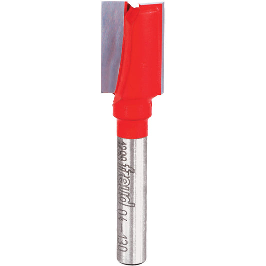 Freud Router Bit - Double Flute Straight Bit, 1/2" Dia., 1" H, 2-1/4" L, 1/4" Shank