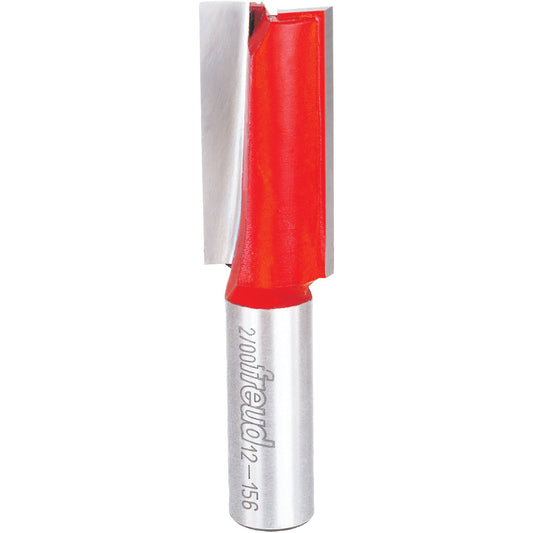 Freud Router Bit - Double Flute Straight Bit, 3/4" Dia., 1" H, 3" L, 1/2" Shank