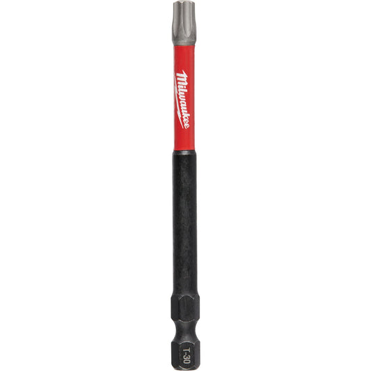 Embouts de vissage à percussion Shockwave™ Impact Power Bit, Torx, pointe T-30, taille d'entraînement 1/4", longueur 3-1/2"