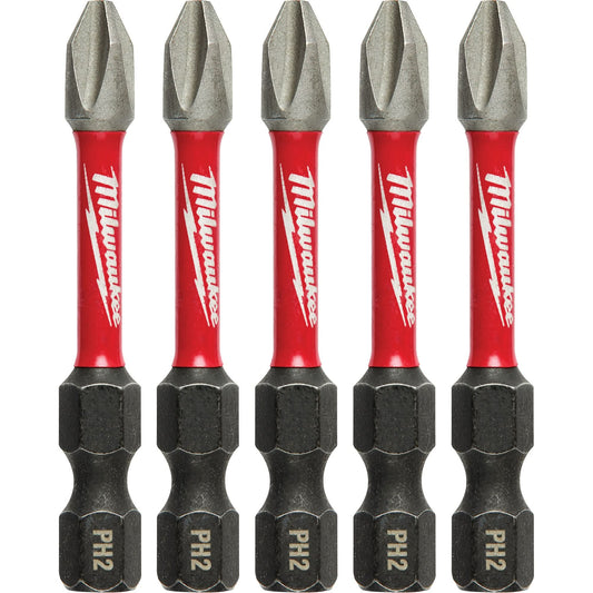 Shockwave™ Impact Power Bit, Phillips, #2 Tip, 1/4" Drive Size, 2" Length