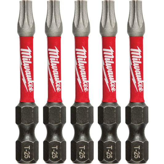 Shockwave™ Impact Power Bit, Torx, T-25 Tip, 1/4" Drive Size, 2" Length
