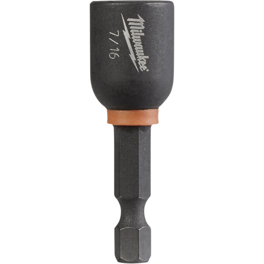 Embout de vissage à choc Shockwave™ Impact Duty™ pour écrous, pointe 1/4 po, entraînement 7/16 po, longueur 1-7/8 po, magnétique