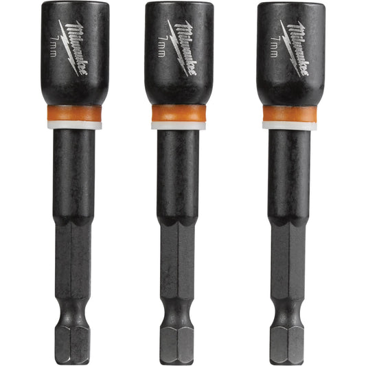 Shockwave™ Impact Duty™ Nut Driver, 1/4" Tip, 7 mm Drive, 2-9/16" L, Magnetic