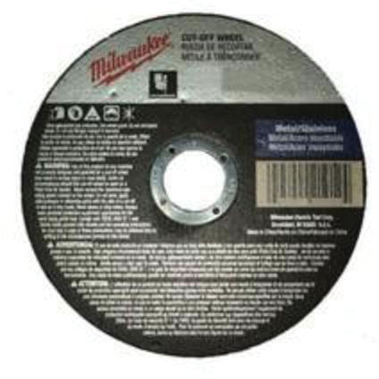 Reinforced Cut-Off Wheels, 5" x 0.045", 7/8" Arbor, Type 1, Aluminum Oxide, 13580 RPM