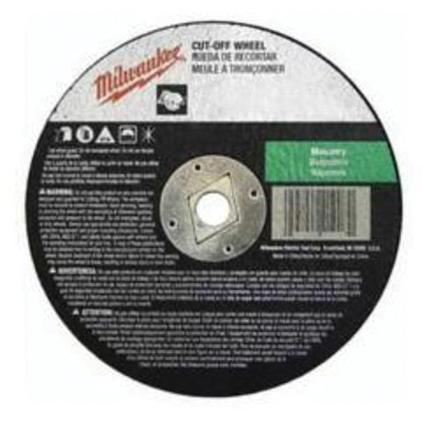 Reinforced Cut-Off Wheels, 7" x 1/8", 5/8" Arbor, Type 1, Silicon Carbide, 8730 RPM