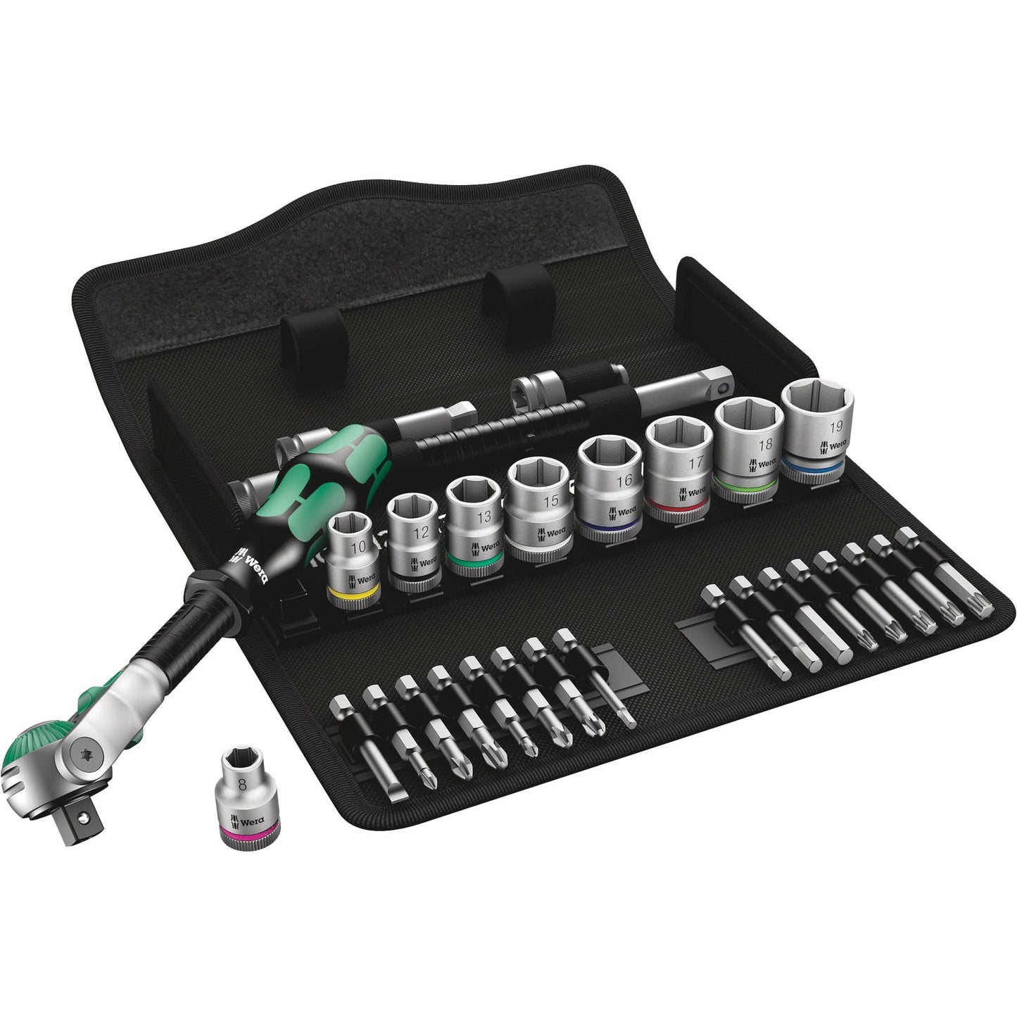 Zyklop Metric Speed Ratchet Set, 29 Pcs, 3/8" Drive Size