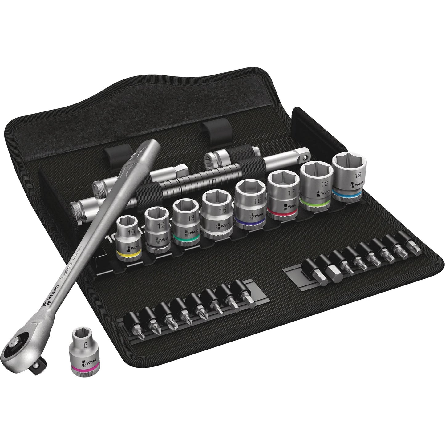 Zyklop Metric Metal Ratchet Set, 29 Pcs, 3/8" Drive Size