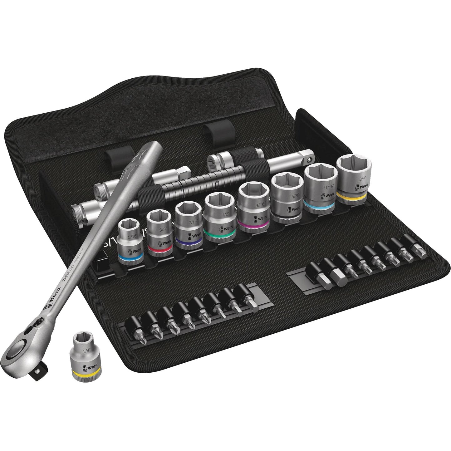 Zyklop Imperial Metal Ratchet with Switch Lever Set, 29 Pcs, 3/8" Drive Size
