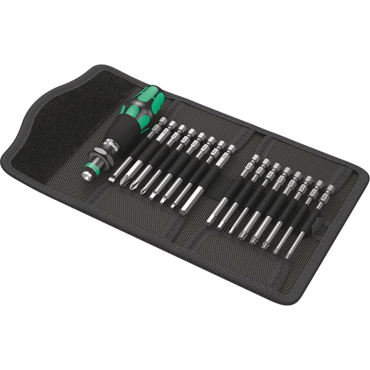 Kraftform Kompakt 60 Screwdriver & Bit Set 17-PC, 6-3/32" L, Plastic Handle