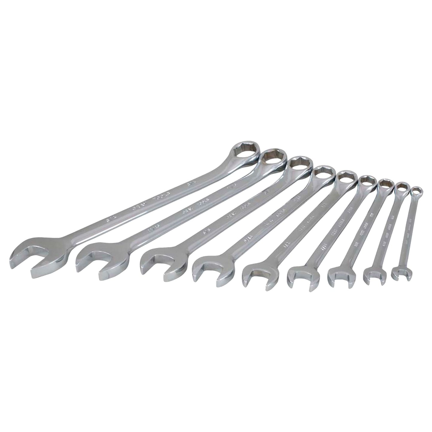 Wrench Set, Combination, 9 Pieces, Imperial