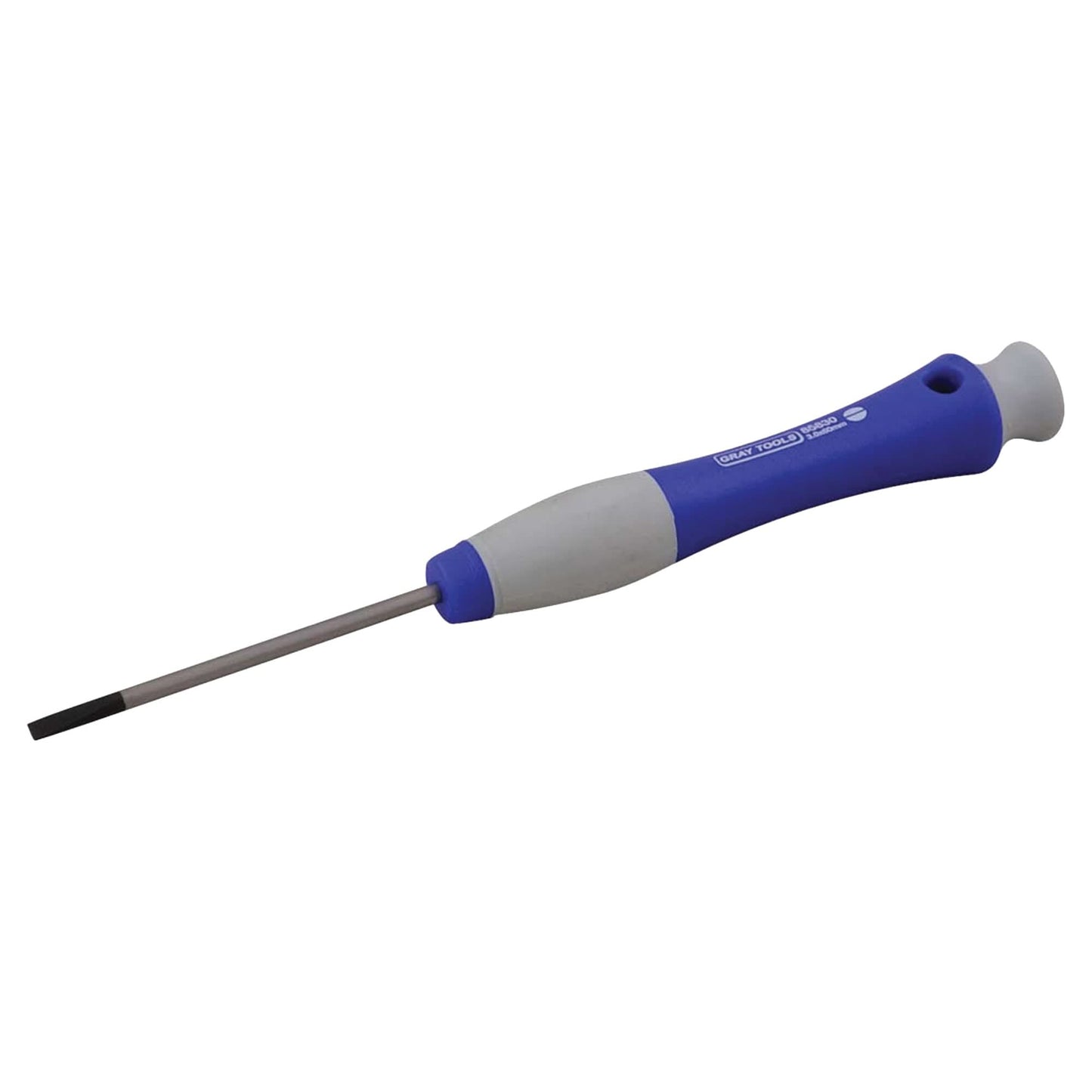 Slotted Precision Screwdriver, 5/64" Tip, Round, 6-1/2" L, Plastic Handle