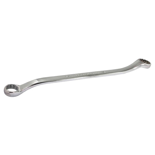 Box Wrench, 12 Point, 13/16" x 7/8", 15° Offset, Chrome Finish