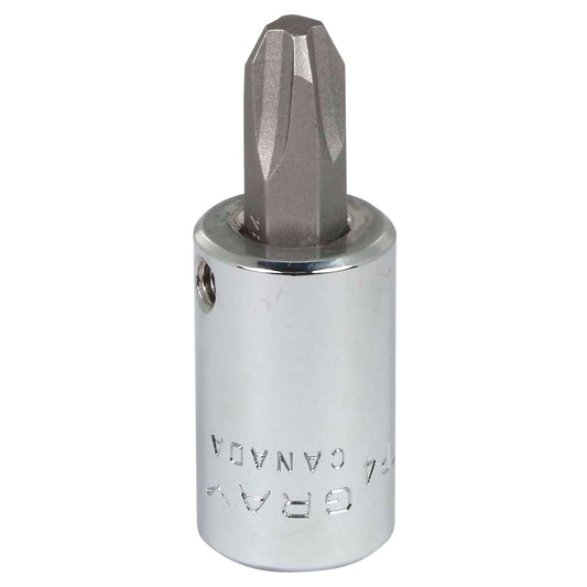 Head Socket, Phillips, #4 x 1.93" L, 3/8" Square Drive Drive