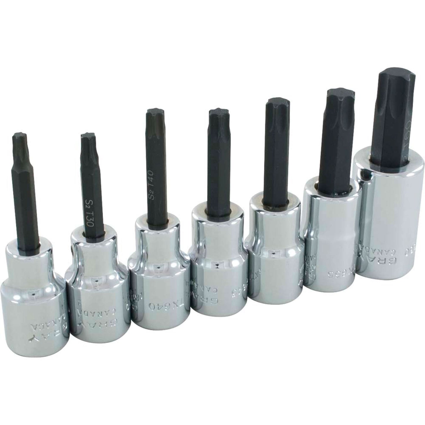 Torx® Head Socket Set, Torx®, 1/2" Drive, 7 Pcs