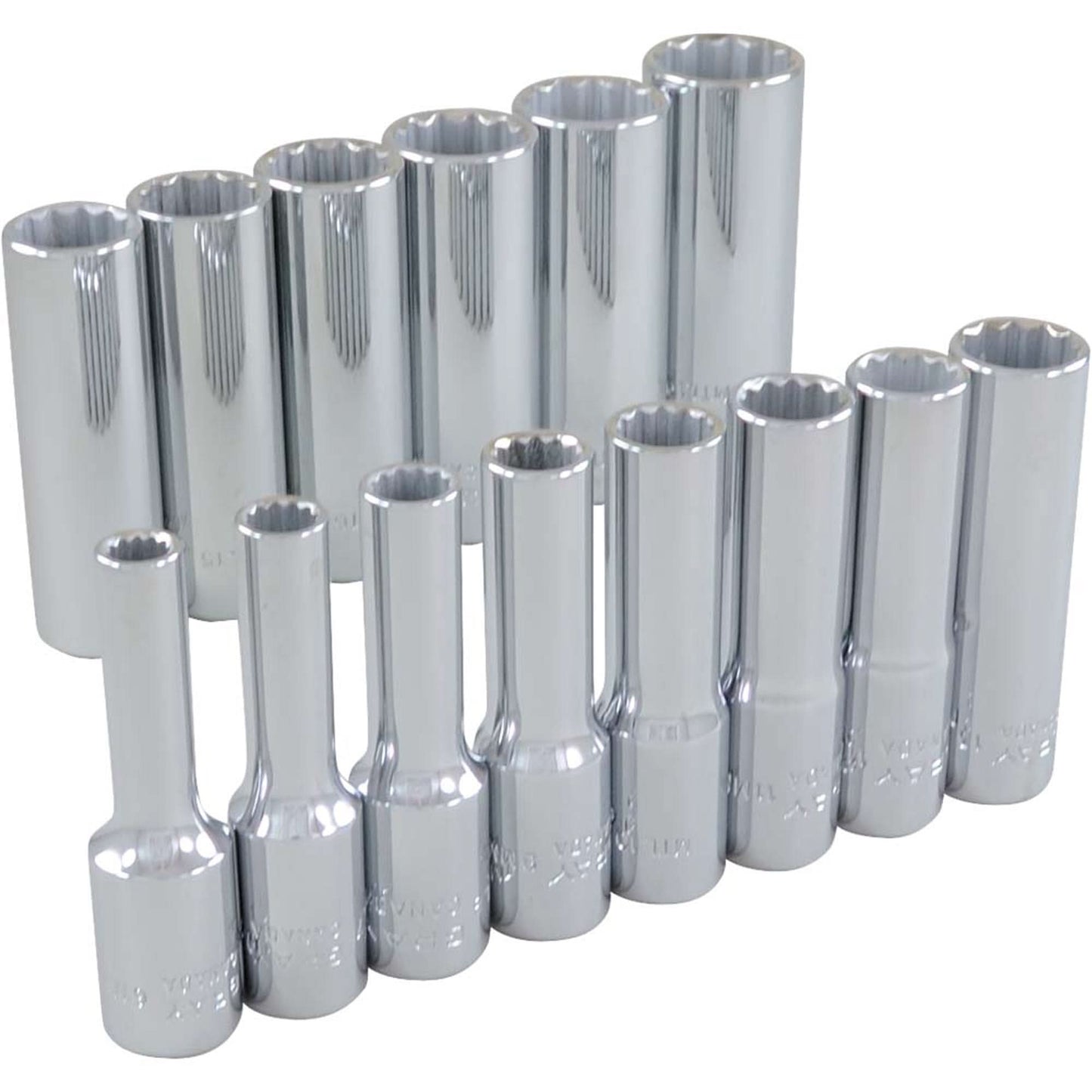 Socket Set, 14 Pcs, 3/8" Drive Size, Deep