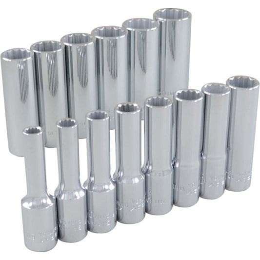 Socket Set, 14 Pcs, 3/8" Drive Size, Deep