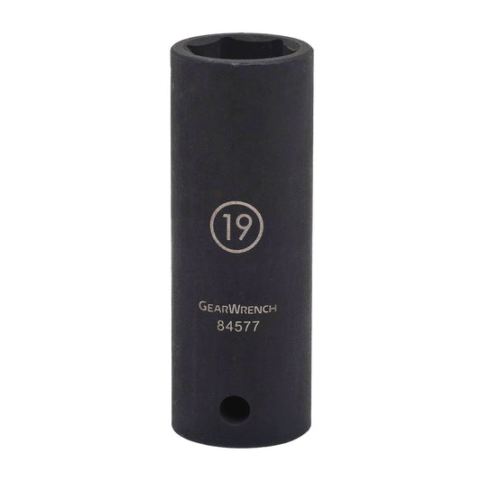 Socket, Impact, 17 mm, 1/2" Drive, 6 Points, Deep