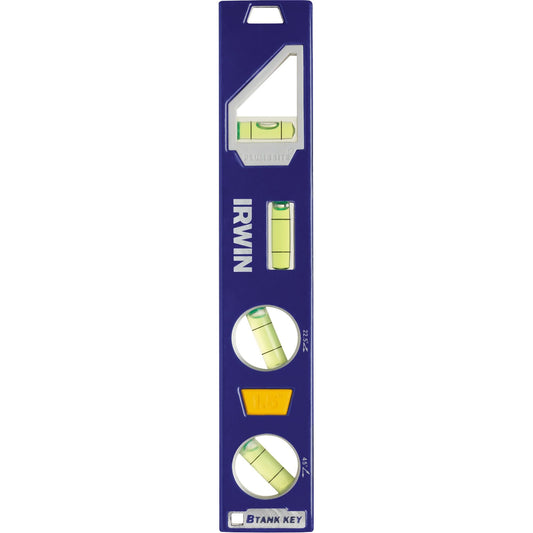 250 Series Heavy-Duty Torpedo Level, 9" L, Aluminum, 4 Vials, Magnetic