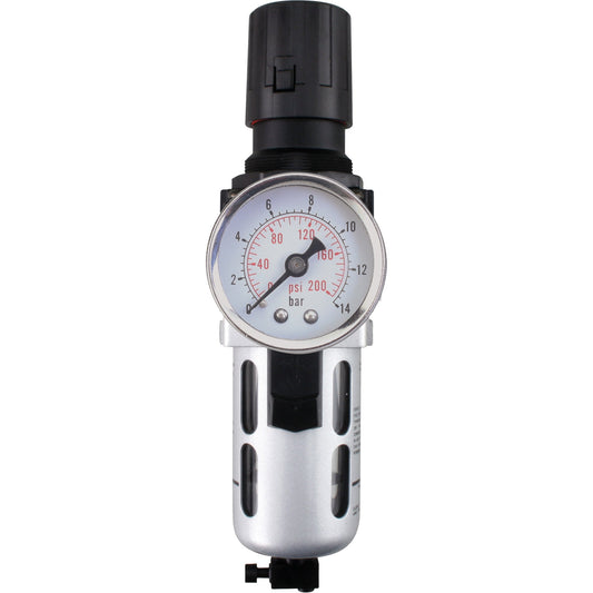 Filtre/régulateur d'air modulaire (manomètre inclus), 1/2" NPT, 10 bar, capacité 45 ml