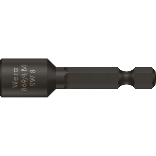 Nutsetters, 8 mm Tip, 1/4" Drive, 50 mm L, Magnetic