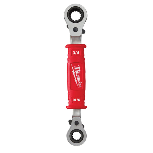 Lineman's 4-in-1 Insulated Ratcheting Box Wrench