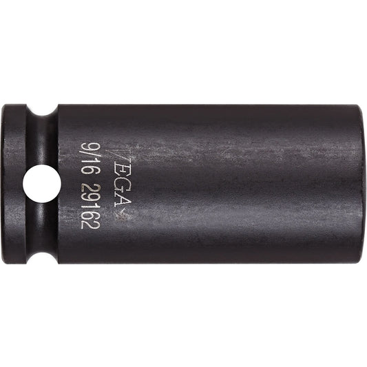 Socket, Impact, 9/16", 3/8" Drive, 6 Points, Deep